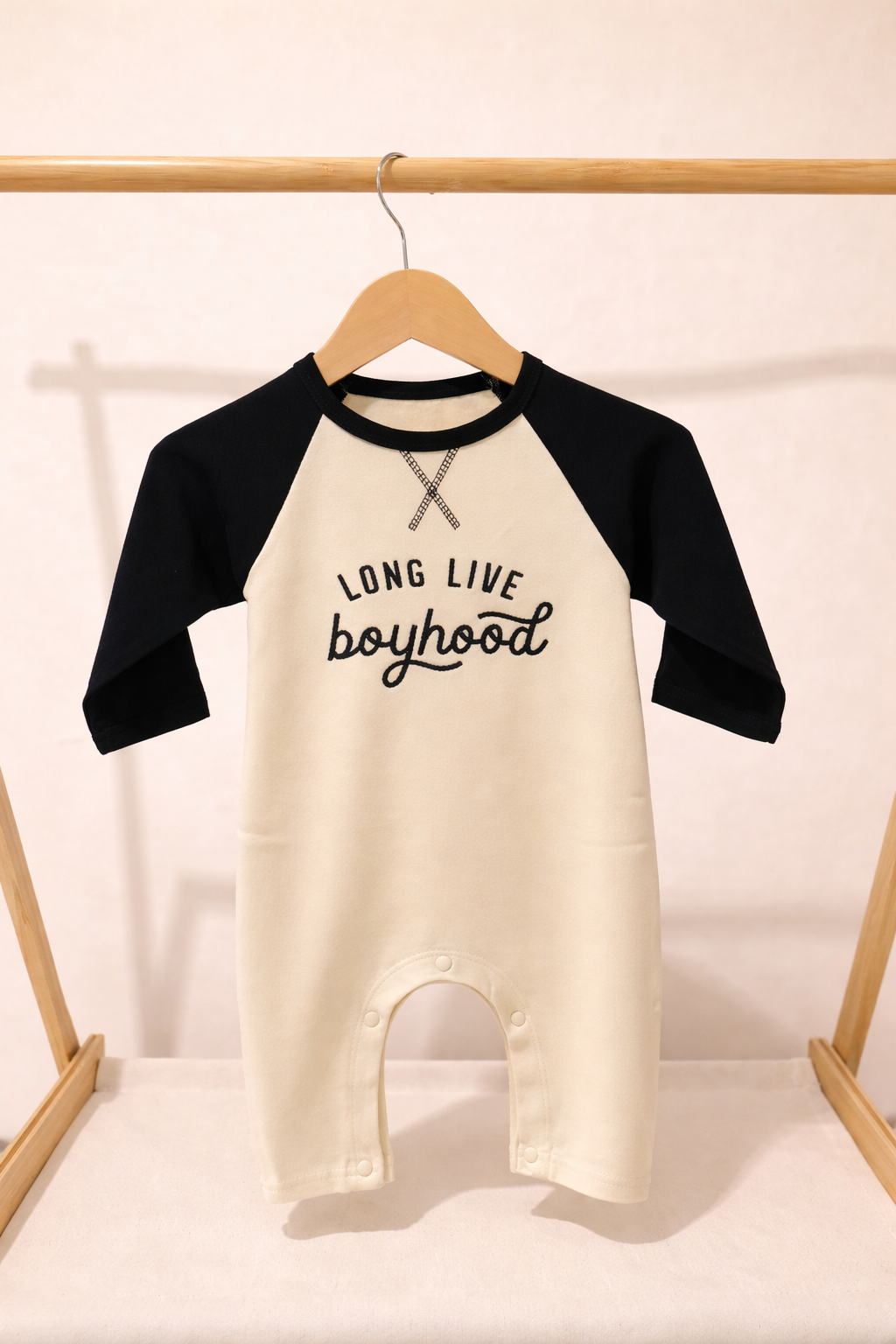 Long Live Boyhood Raglan Romper