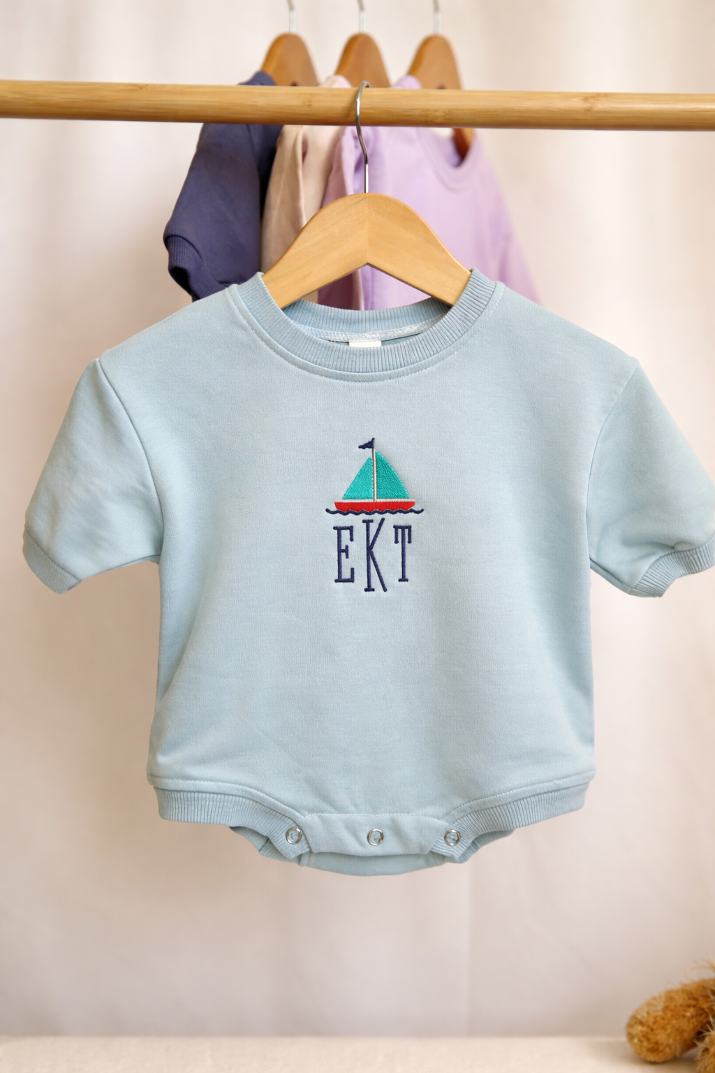 Custom Monogrammed Sailboat Onesie