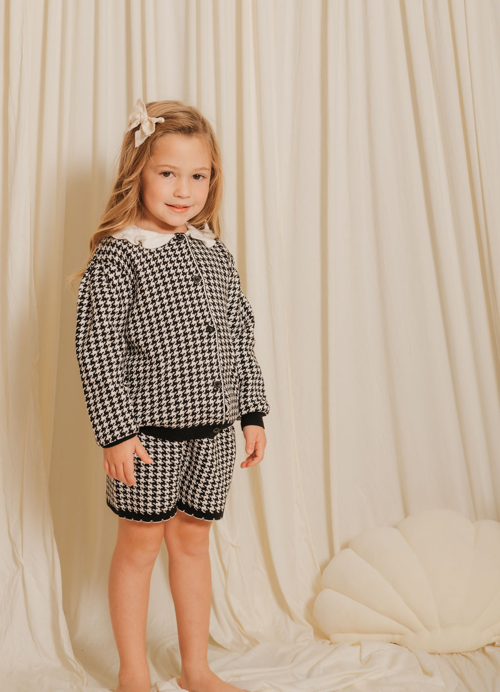 Princess Overcoat & Shorts Cardigan Set