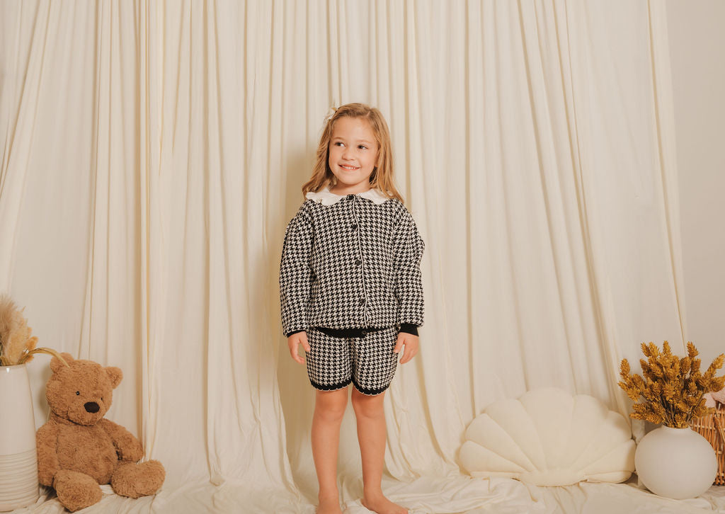 Princess Overcoat & Shorts Cardigan Set
