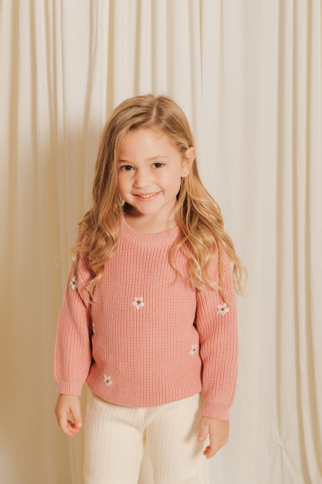 Knitted Flower Sweater