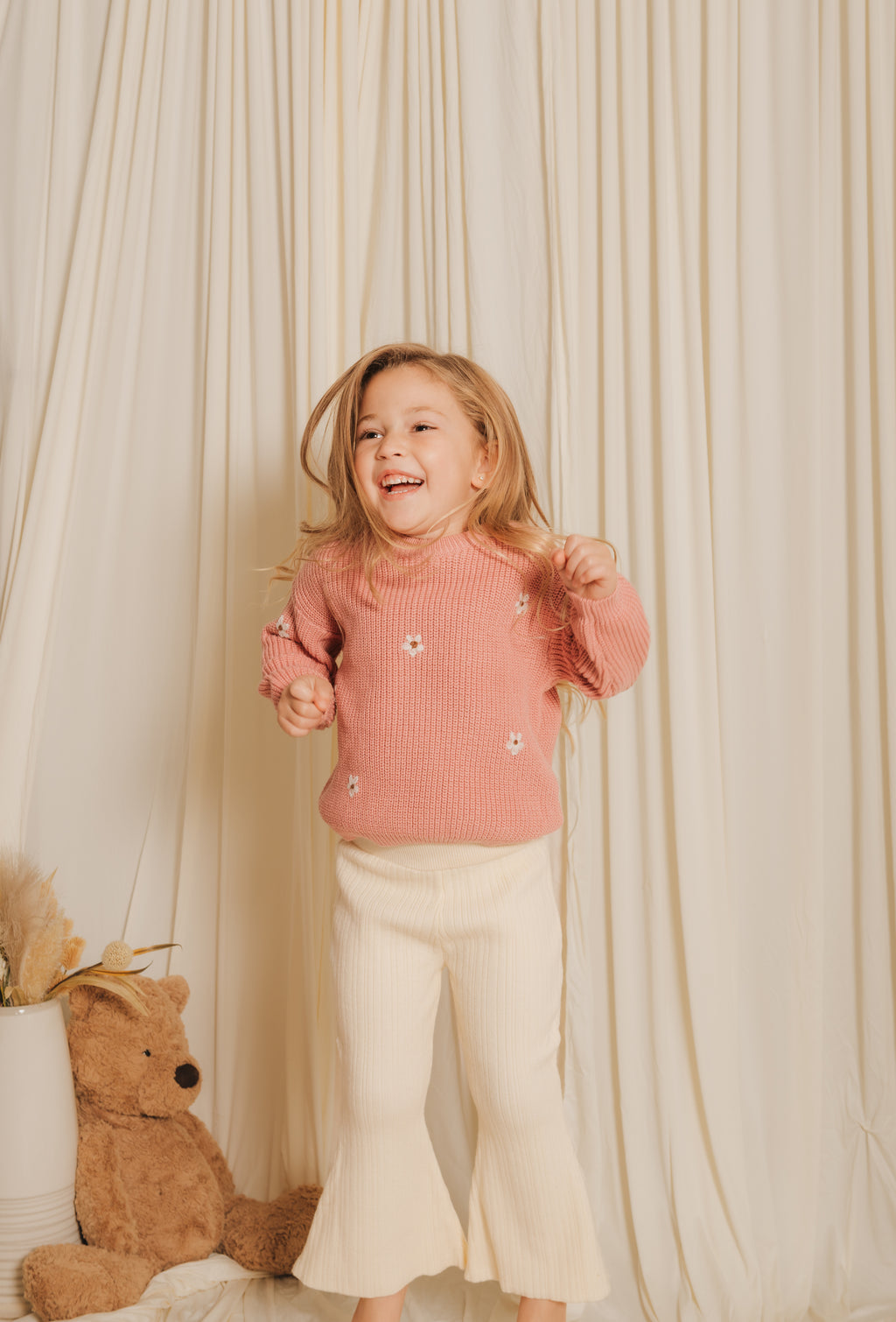 Knitted Flower Sweater