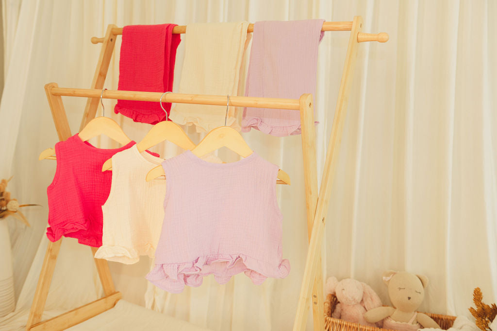Girls Sleeveless Top & Ruffle Pants Set