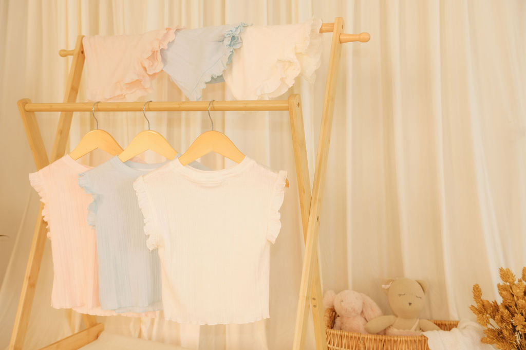 Girls Ruffled Tee & Shorts 2-Piece Set